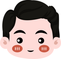 schattig tekenfilm gezicht kawaii jongen png