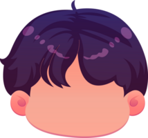 fofa desenho animado face kawaii Garoto png