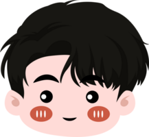 cute cartoon face kawaii boy png