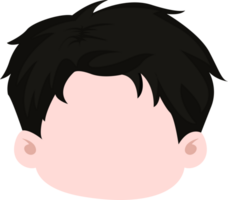 linda dibujos animados cara kawaii chico png