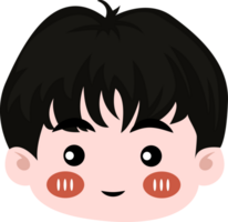 cute cartoon face kawaii boy png