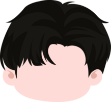 fofa desenho animado face kawaii Garoto png