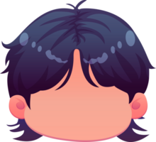 linda dibujos animados cara kawaii chico png