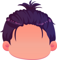 fofa desenho animado face kawaii Garoto png