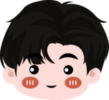 cute cartoon face kawaii boy png