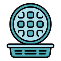 Home waffle machine icon vector flat