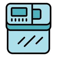 Bakery bread machine icon vector flat