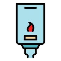 Gas boiler energy icon vector flat