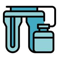 Kitchen water system icon vector flat