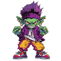 Troll character hiphop character for your creative design, generative AI png