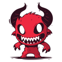 Cute devil monster character for your creative design, generative AI png