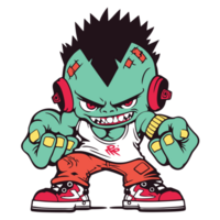 Artistic portrayal of a hiphop character for your creative project, generative AI png