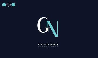 GN Alphabet letters Initials Monogram logo NG, G and N vector