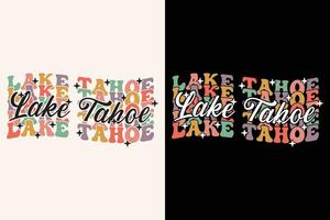 lago tahoe eps t camisa diseño vector