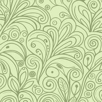 resumen monocromo suave verde dibujado a mano flores textura modelo garabatear vector ilustración