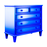 Chest of drawers isolated on white transparent background AI Generative png