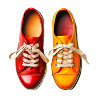 Gelb Sport Schuh symbolisiert Aktivität ai generativ png