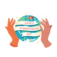 logo monde humanitaire journée ai génératif png