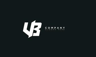 ub alfabeto letras iniciales monograma logo bu, u y b vector