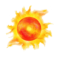 burning sun AI Generative png