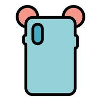 Case phone display protector icon vector flat