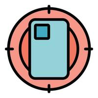 Phone shell case icon vector flat