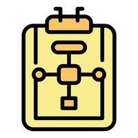 Clipboard investment icon vector flat