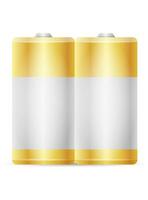 energy battery power in silvery gold color vector illustration isolated on white background