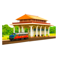 Train PNG White Transparent AI Generative