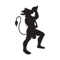 silhouette hanuman logo, seigneur hanuman ai génératif png