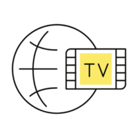 tv icon symbol sign AI Generative png
