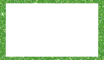 Green frame glitter on transparent background. Rectangle element .Design for decorating,background, wallpaper, illustration png