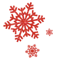 Glitter red snowflake . Snowflake icon. Design for decorating,background, wallpaper, illustration, fabric, clothing. png