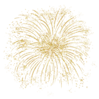 Golden fireworks design on transparent background. Fireworks icon. Design for decorating,background, wallpaper, illustration png