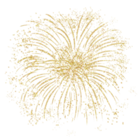 d'or feux d'artifice conception sur transparent Contexte. feux d'artifice icône. conception pour décoration, arrière-plan, fond d'écran, illustration png