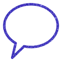 Dark blue Speech bubble glitter on transparent background.Speech balloon. chat bubble icon. Design for decorating,background, wallpaper, illustration png