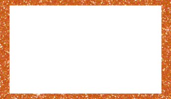 naranja marco Brillantina en transparente antecedentes. rectángulo elemento .diseño para decoración, fondo, fondo de pantalla, ilustración png
