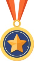 Golden star medal, the first prize design element. png