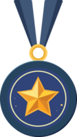 Golden star medal, the first prize design element. png