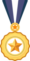 Golden star medal, the first prize design element. png