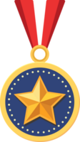 dourado Estrela medalha, a primeiro prêmio Projeto elemento. png