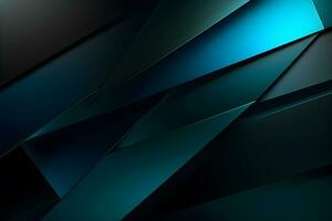 abstract background with 3D geometric blue and green design, AI generate photo