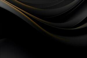 abstract graphic black wave background design, AI generate photo