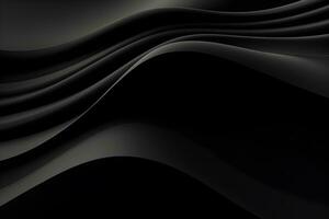 abstract graphic black wave background design, AI generate photo