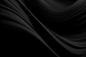 abstract graphic black wave background design, AI generate photo