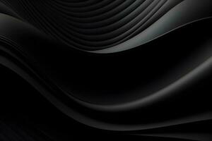 abstract graphic black wave background design, AI generate photo