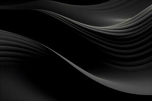 abstract graphic black wave background design, AI generate photo