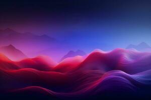 abstract purple background with waves design, AI generate photo