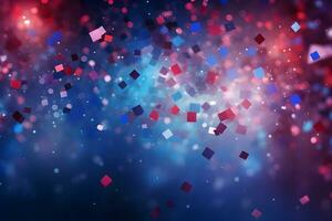 abstract background with bokeh light blue red purple colorful gradient background, AI generate photo