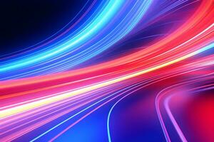 abstract colorful background with lines futuristic blue neon lines beams of light background, AI generate photo